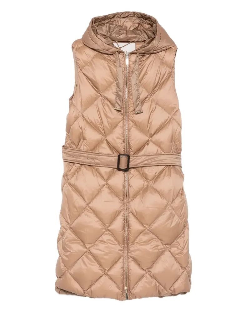 Max Mara Gesteppter Kapuzenmantel - Braun Braun