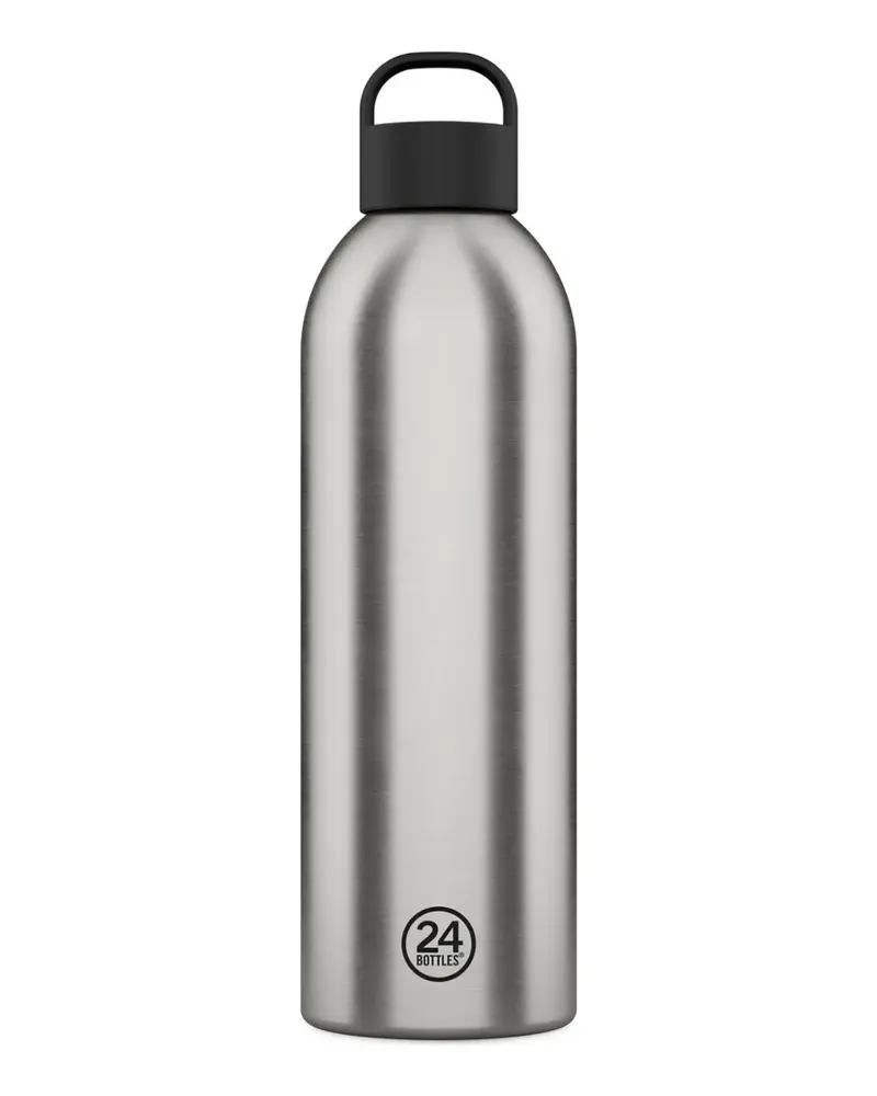 24BOTTLES Gebürstete Clima Stahlflasche (1500ml) - Silber Silber