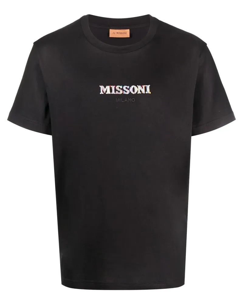Missoni T-Shirt mit Logo-Stickerei - Schwarz Schwarz