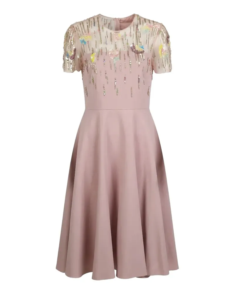 Valentino Garavani Midikleid mit Pailletten - Rosa Rosa