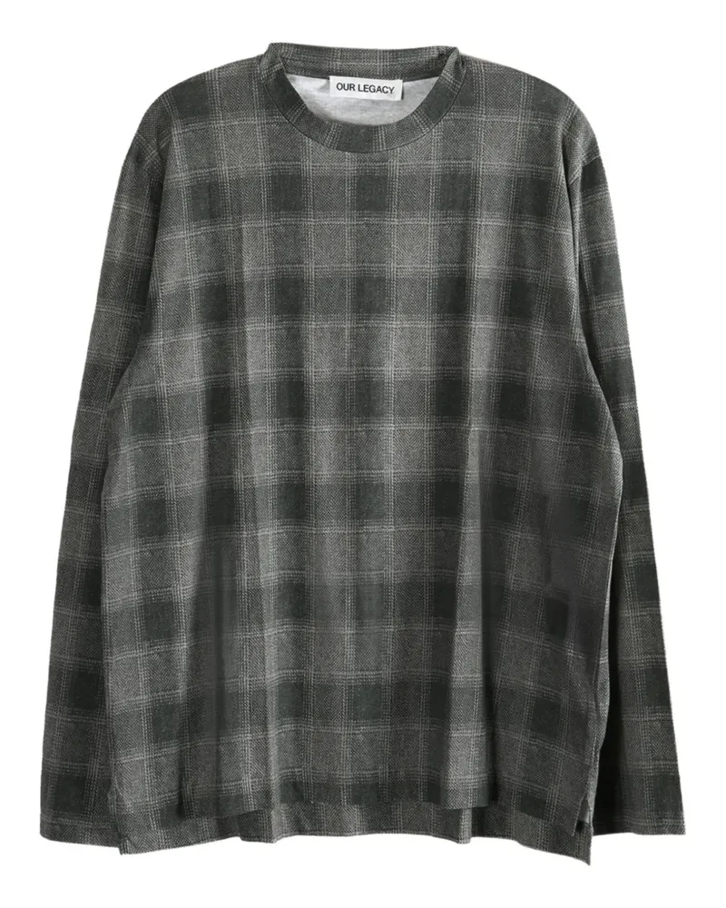 Our Legacy check long-sleeve T-shirt - Grau Grau