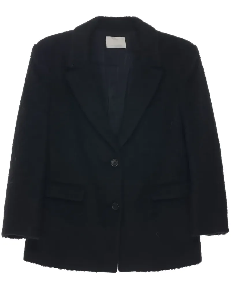AMOMENTO Hairy Blazer - Schwarz Schwarz