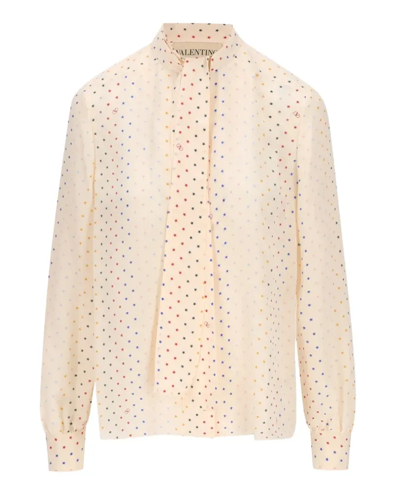 Valentino Garavani Bluse mit Sterne-Print - Nude Nude