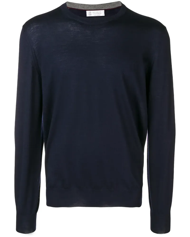 Brunello Cucinelli Pullover mit rundem Ausschnitt - Blau Blau