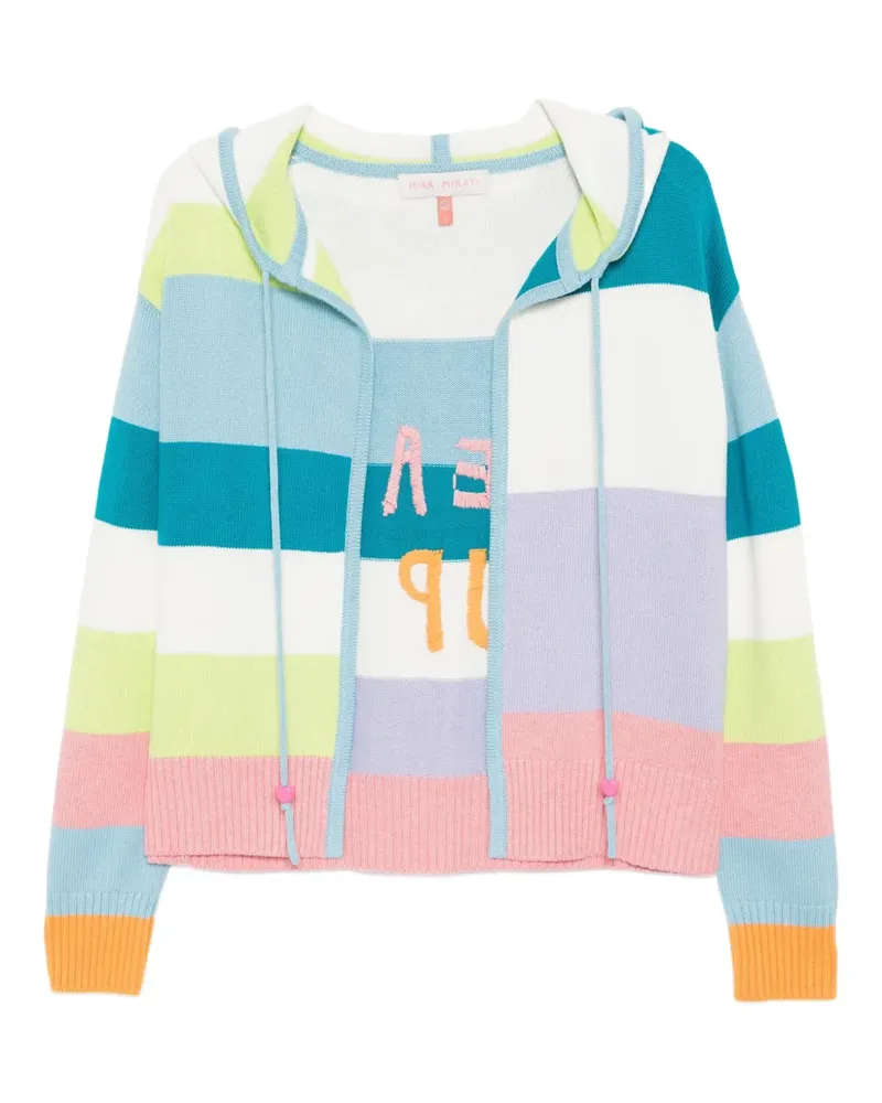 Mira Mikati Gestreifter Cardigan - Weiß Weiß