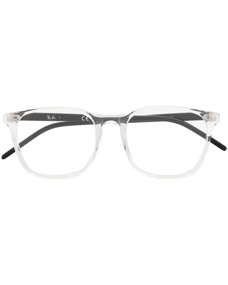 Ray Ban Transparente Brille mit eckigem Gestell - Weiß Weiß