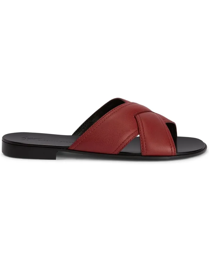 Giuseppe Zanotti Flache Flavio Pantoletten - Rot Rot