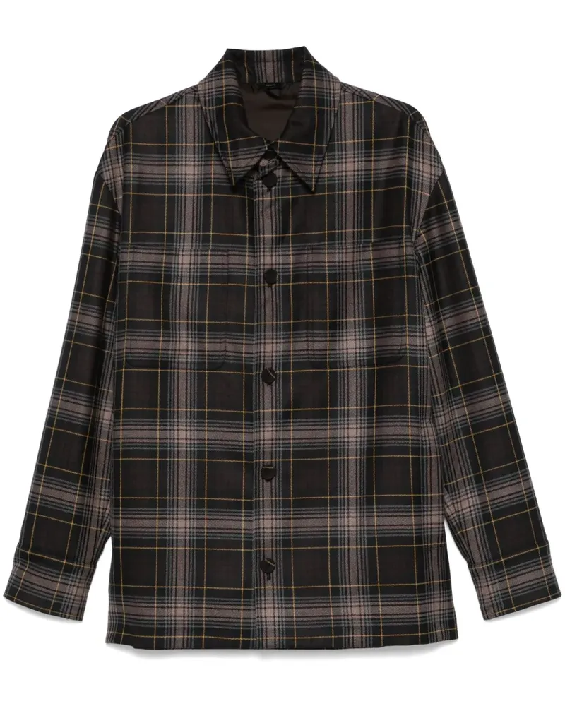 Fendi Jacke mit Schottenkaro - Braun Braun