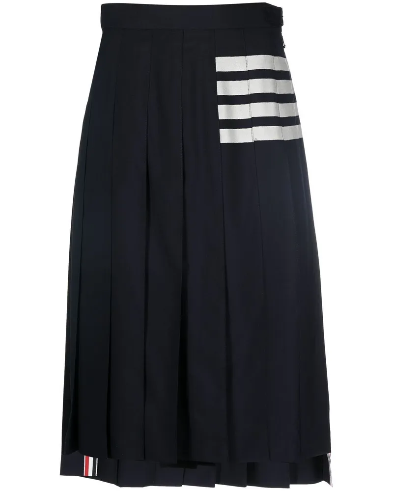 Thom Browne Faltenrock mit Print - Blau Blau