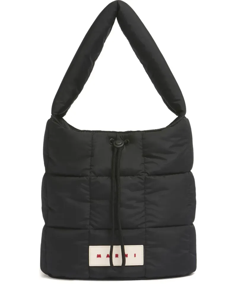 Marni Schultertasche mit wattierter Steppung - Schwarz Schwarz