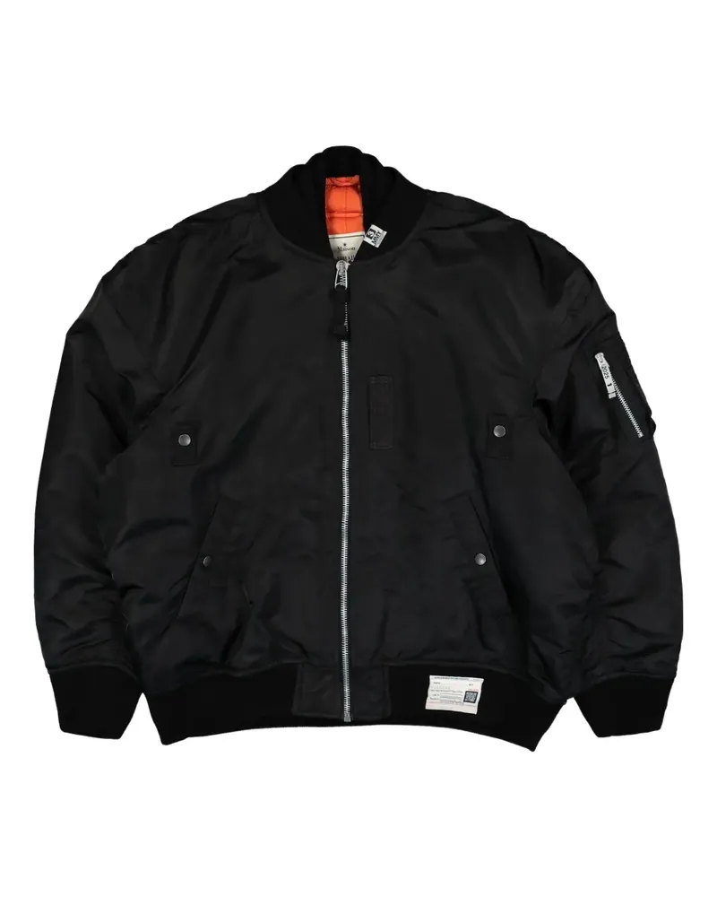 MIHARAYASUHIRO Triple Flight Jacke im Layering-Look - Schwarz Schwarz