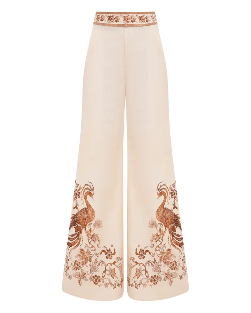 Zimmermann Hose mit Stickerei - Nude Nude