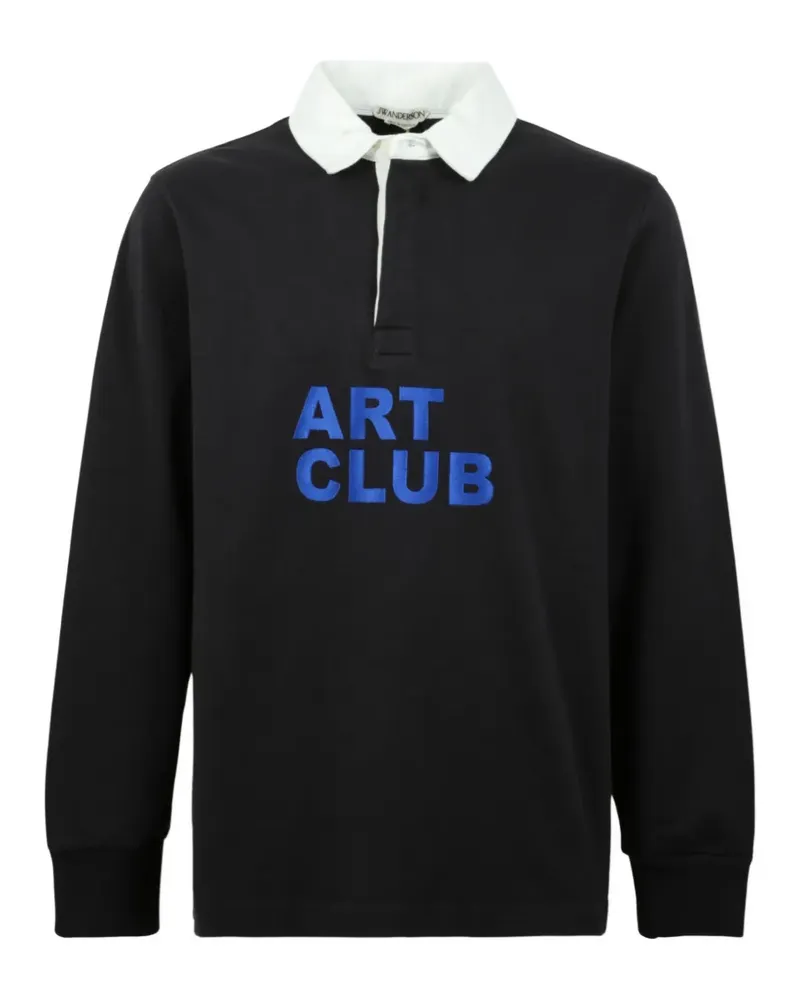 J.W.Anderson Art Club long-sleeve polo shirt - Schwarz Schwarz