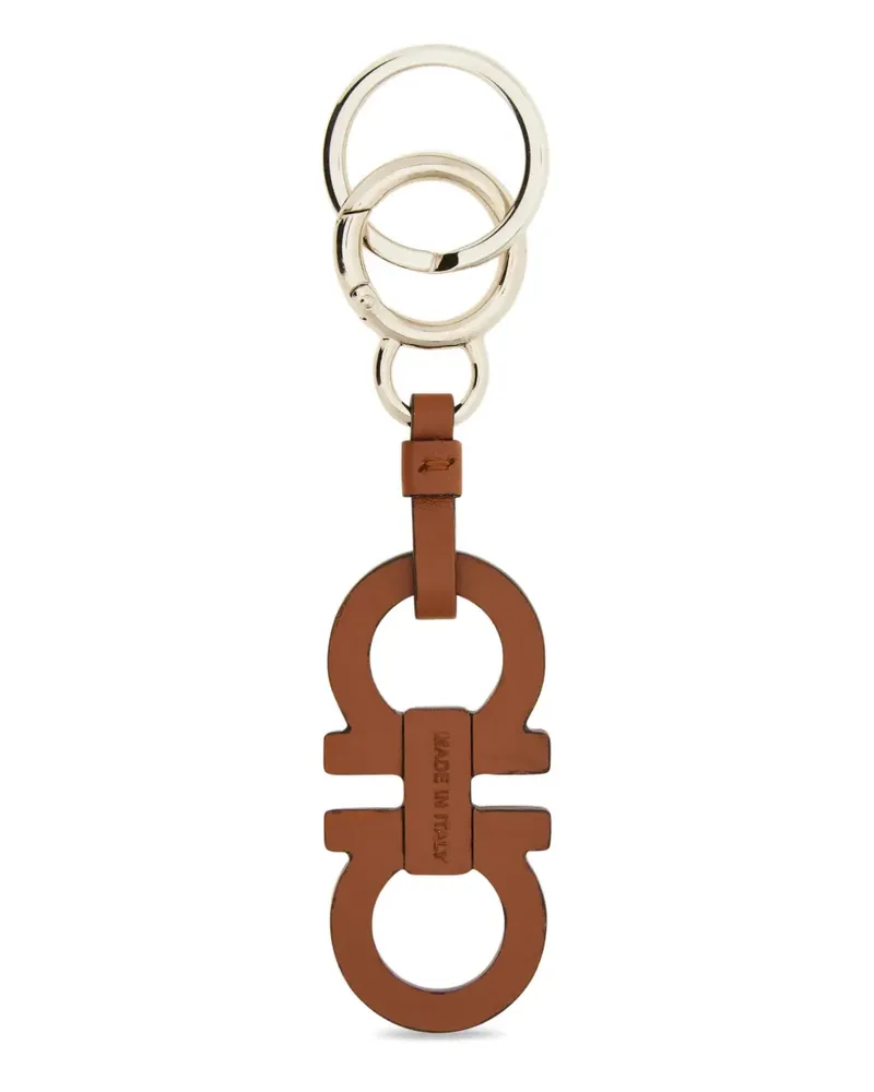 Ferragamo Schlüsselanhänger mit Gancini-Detail - Braun Braun