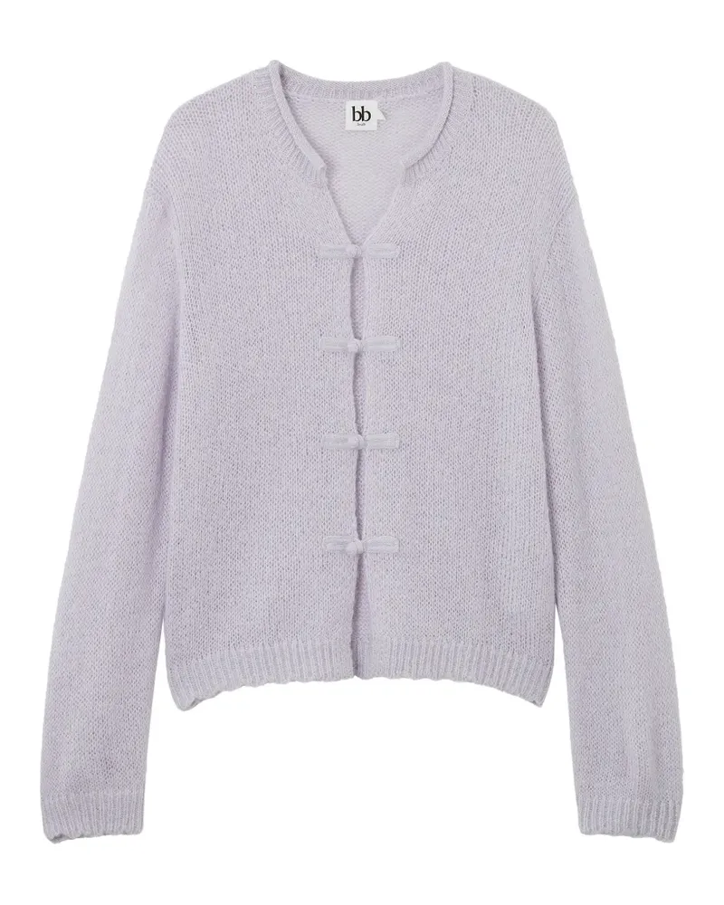 b+ab Geknöpfter Cardigan - Violett Violett