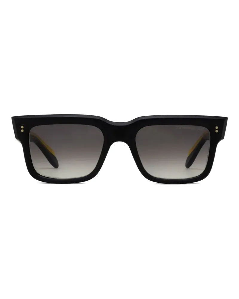 Cutler and Gross Sonnenbrille mit eckigem Gestell - Schwarz Schwarz