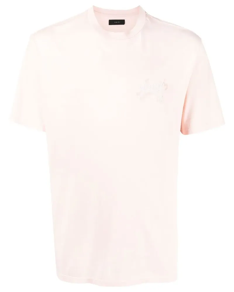 Amiri T-Shirt mit Logo-Print - Rosa Rosa