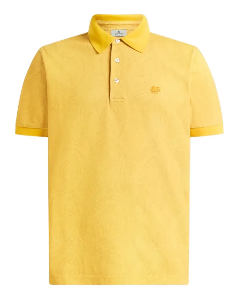 Etro Arnica-motif cotton polo shirt - Gelb Gelb