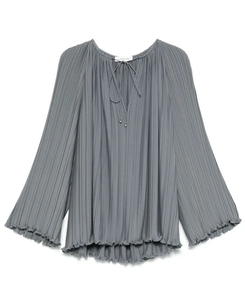 Lanvin Bluse mit Falten - Grau Grau