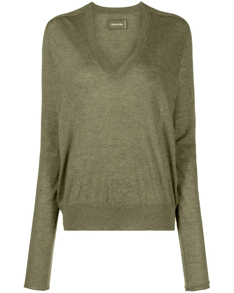 Zadig & Voltaire Kaschmirpullover mit Rundhalsausschnitt - Grün Grün