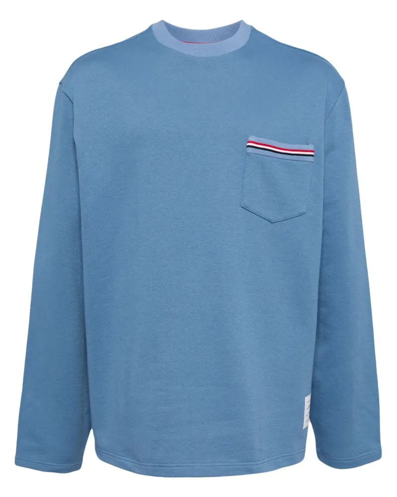Thom Browne Sweatshirt mit rundem Ausschnitt - Blau Blau
