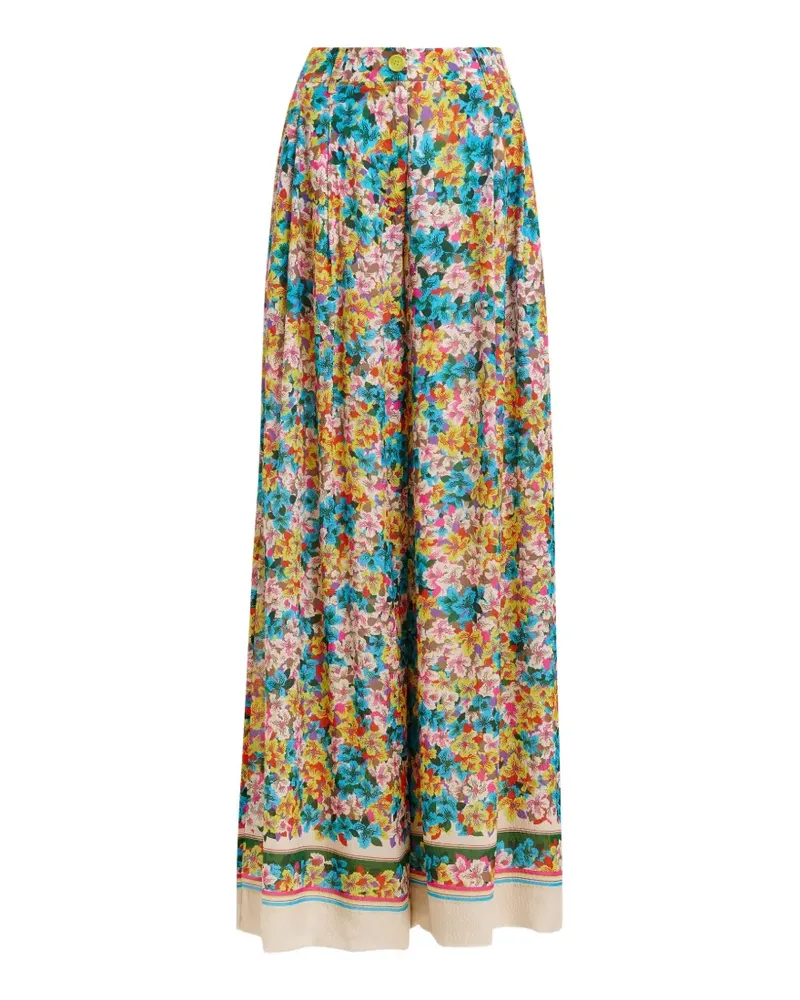 Essentiel Hose mit Blumen-Print - Blau Blau