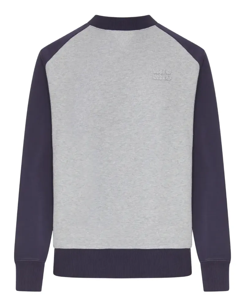 Miu Miu Sweatshirt mit Logo-Stickerei - Grau Grau