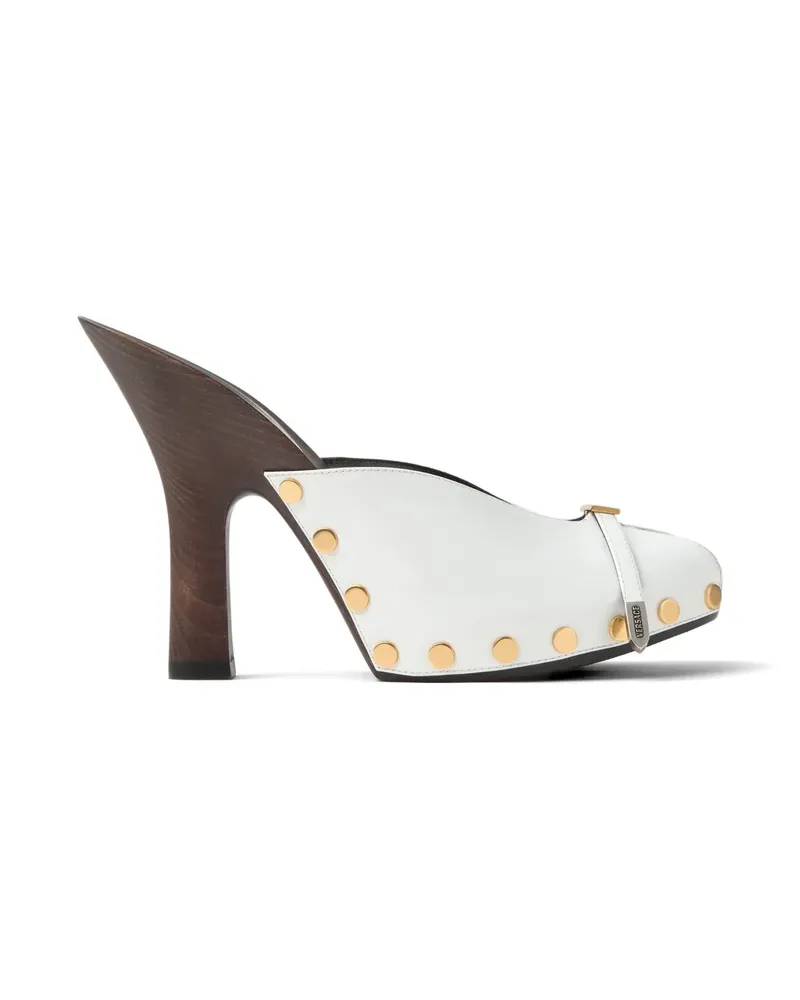 Versace Sassi patent clogs 105 mm - Weiß Weiß