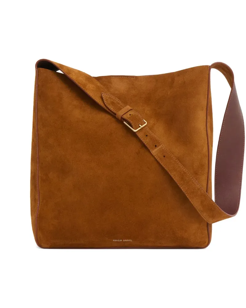 Mansur Gavriel Box Tote Bag aus Wildleder - Braun Braun