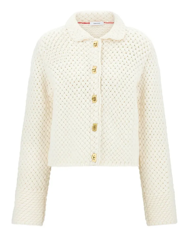 Ferragamo Kastiger Cardigan - Nude Nude