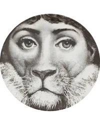 Fornasetti Wandteller mit Tigerfrau-Print Grau