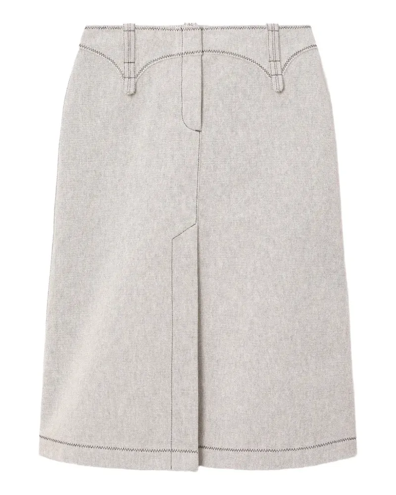 Tory Burch Rock aus Baumwoll-Canvas - Grau Grau