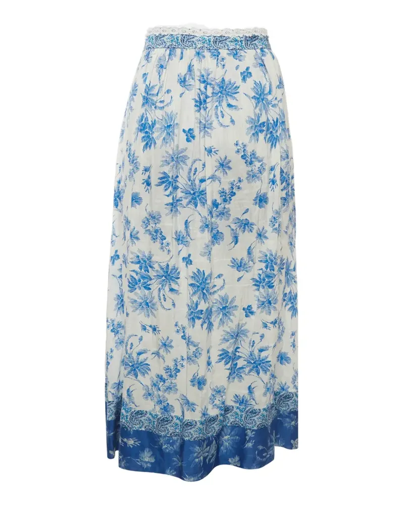 Sandro Hosenrock mit Blumenprint - Blau Blau
