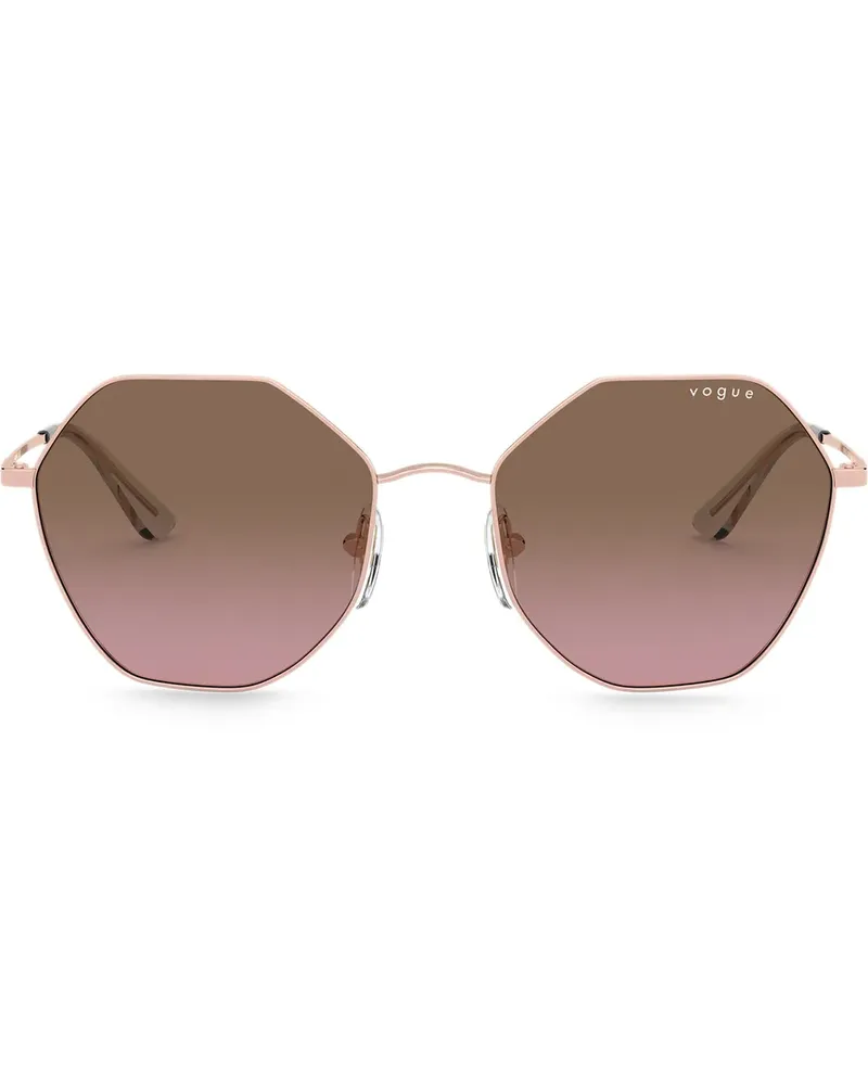 Vogue Sonnenbrille mit sechseckigem Gestell - Gold Gold