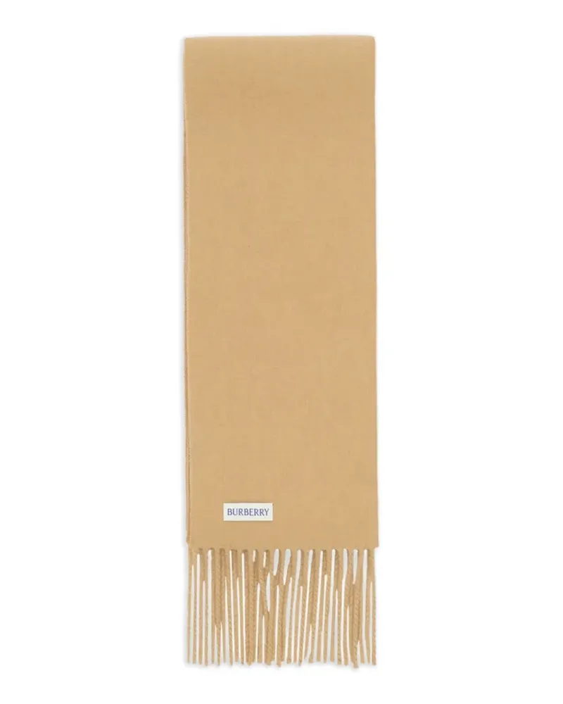 Burberry Schmaler Kaschmirschal mit Check - Nude Nude