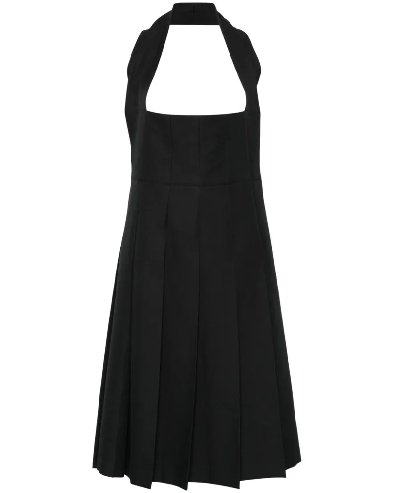 Comme des Garçons Midikleid mit Falten - Schwarz Schwarz