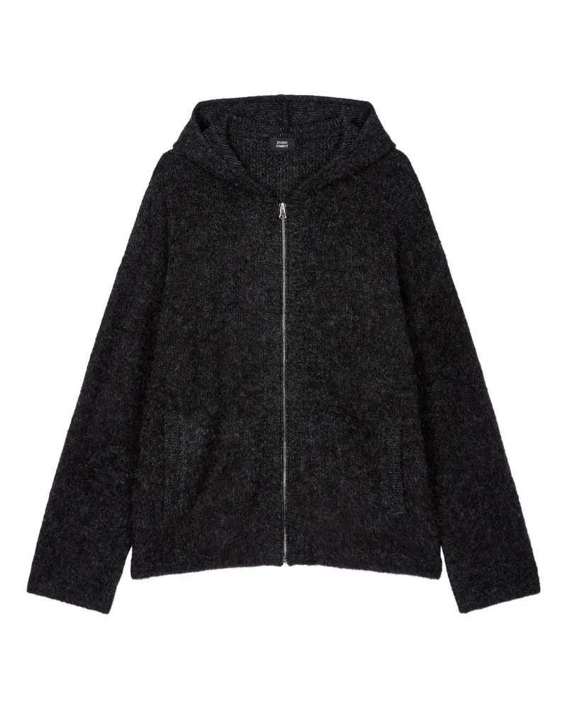 STUDIO TOMBOY Kapuzenjacke mit Reißverschluss - Schwarz Schwarz