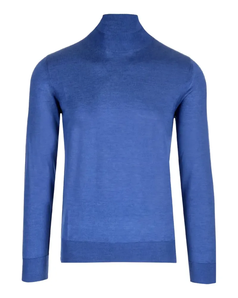 Al Duca D’Aosta 1902 Rollkragenpullover mit geripptem Saum - Blau Blau