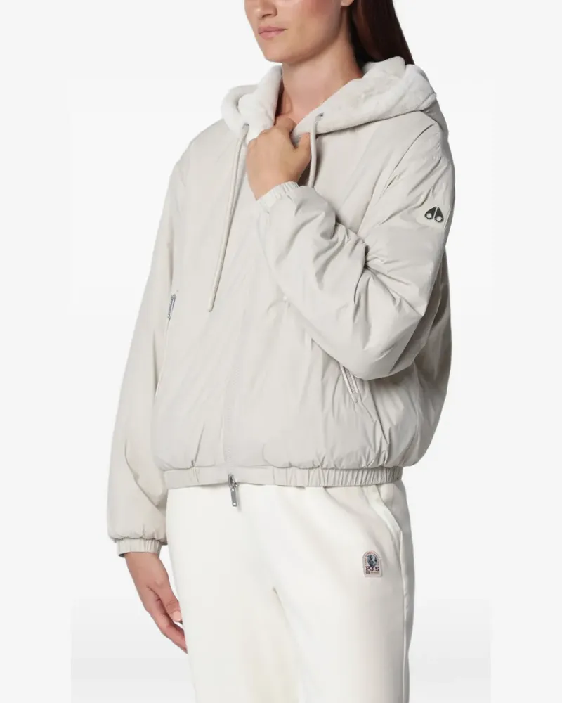 Moose Knuckles Hoodie mit eingefasster Tasche - Weiß Weiß