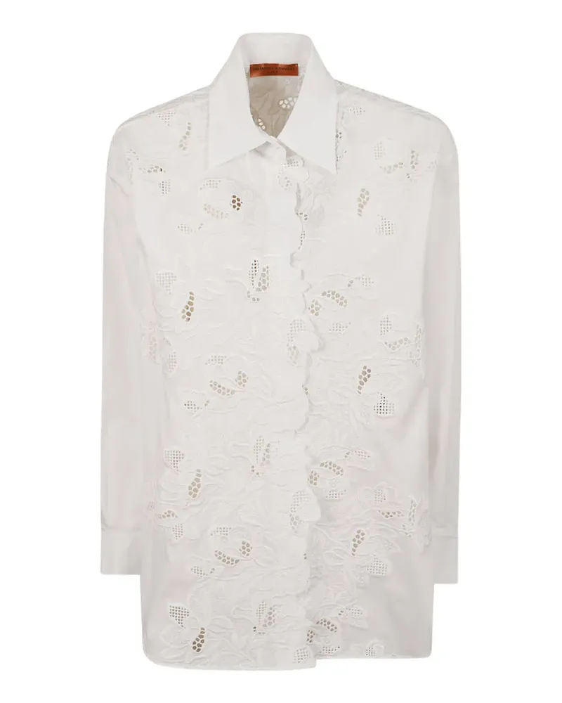 Ermanno Scervino floral-lace shirt - Weiß Weiß