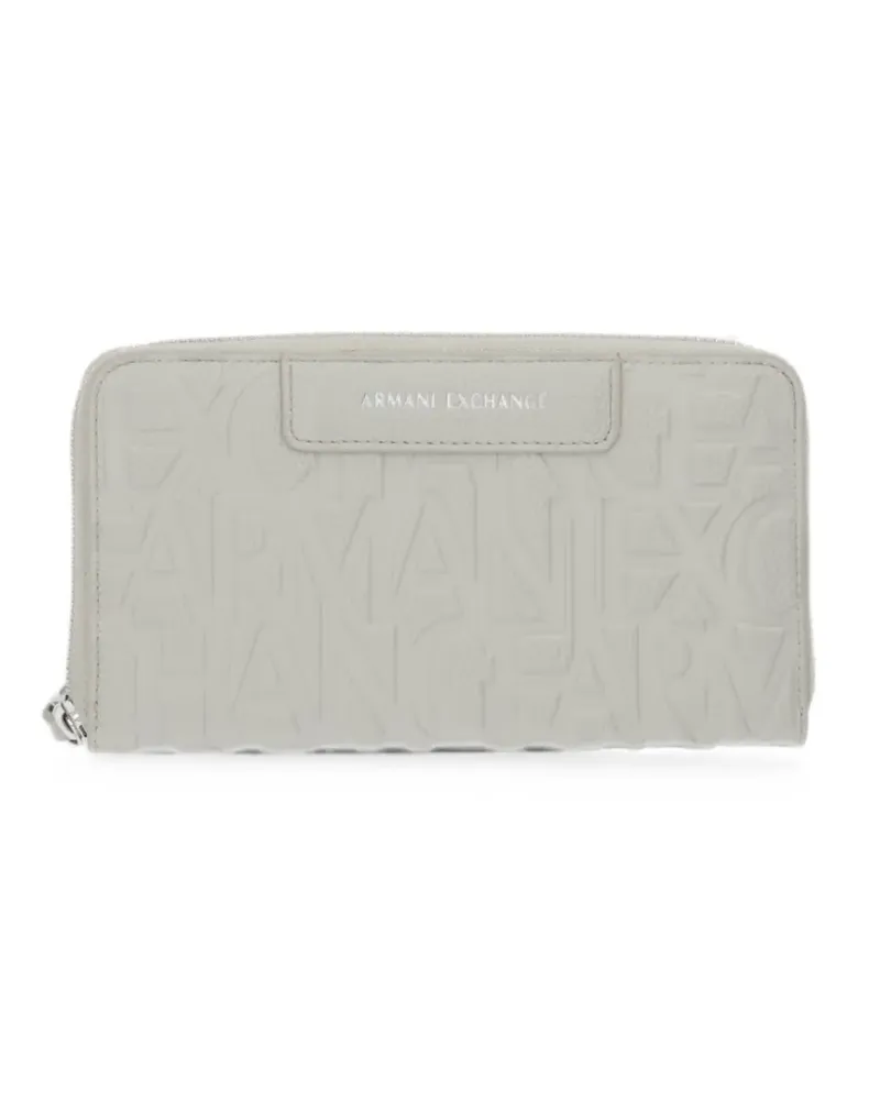 Armani Exchange logo-embossed zip-around wallet - Grau Grau