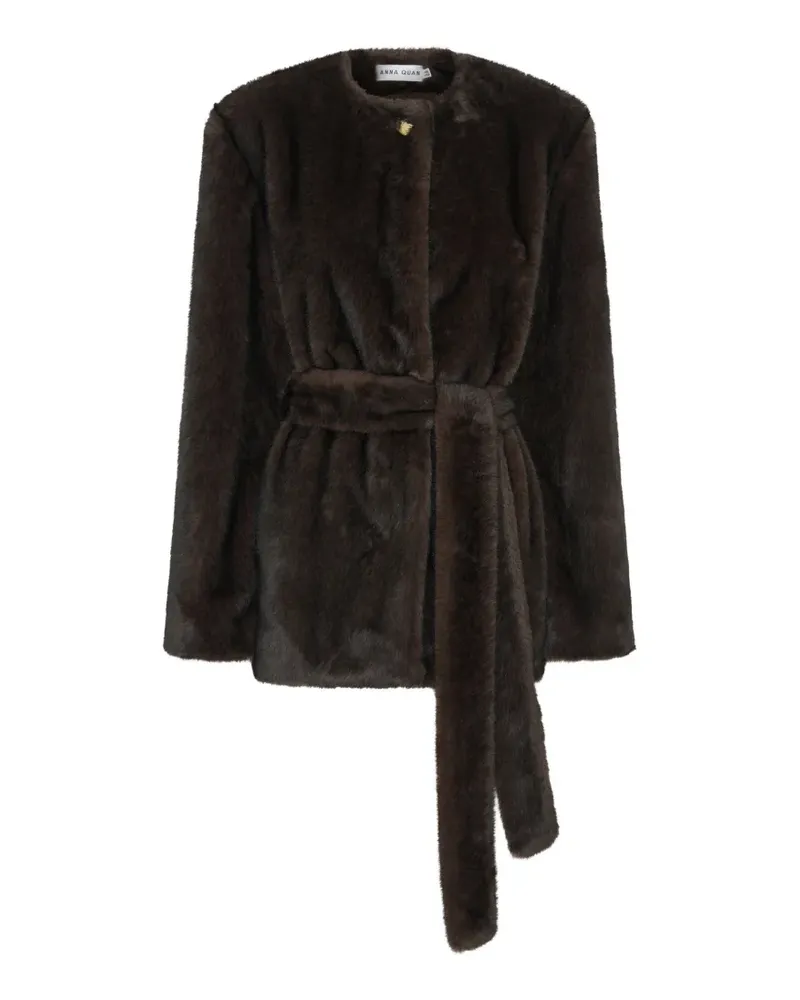 Anna Quan Braque faux-fur belted jacket - Braun Braun