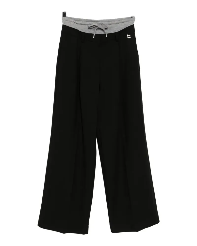 Karl Lagerfeld Ikon double-waistband trousers - Schwarz Schwarz