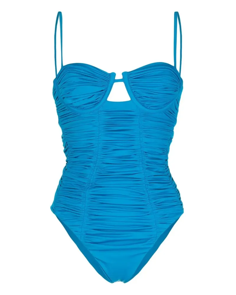 Self-Portrait Badeanzug mit Cut-Outs - Blau Blau