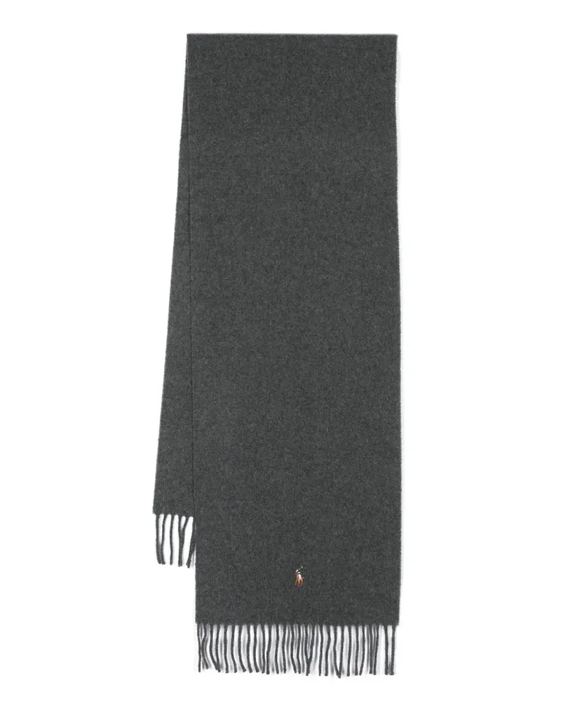 Ralph Lauren Schal mit Polo Pony - Grau Grau