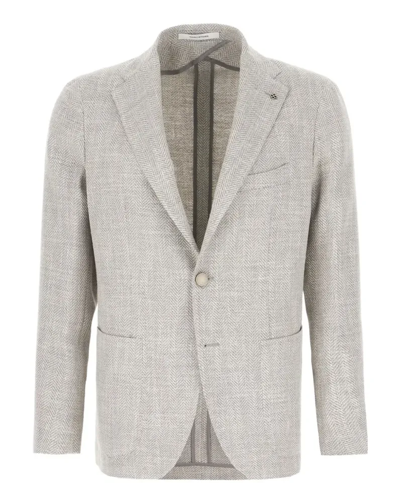 Tagliatore herringbone button jacket - Grau Grau