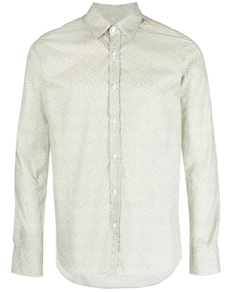 Canali Hemd mit Blumen-Print - Grün Grün