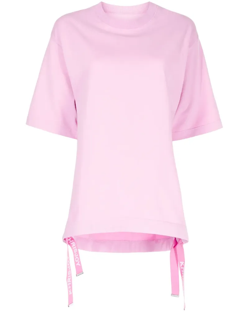 KHRISJOY T-Shirt mit grafischem Print - Rosa Rosa