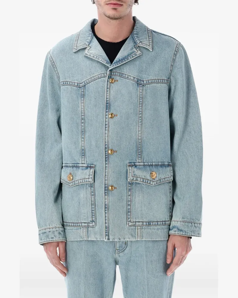 Valentino Garavani flap-pocket denim jacket - Blau Blau