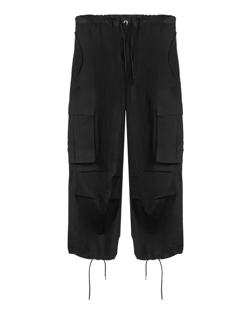 nine:inthe:morning drawstring-hem cargo pants - Schwarz Schwarz